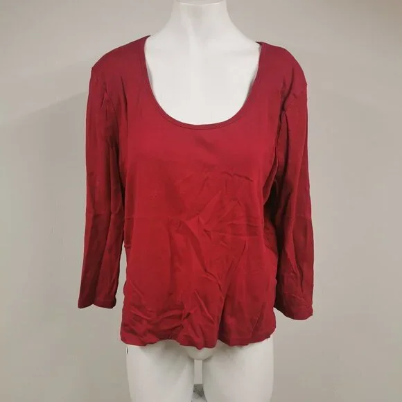 Chaps Button Sleeve Top - Picture 1 of 6